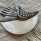 Vintage Modernist Style Brooch – Silver Tone with Rhinestones c.1960s–70s
