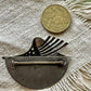 Vintage Modernist Style Brooch – Silver Tone with Rhinestones c.1960s–70s