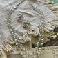 Vintage Aurora Borealis Crystal Necklace & Clip-On Earrings Set – c.1950s–60s