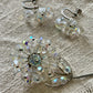 Vintage Aurora Borealis Crystal Brooch & Clip-On Earrings Set – c.1950s–60s