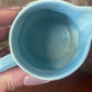 Vintage Blue Wade Tea Set with Hand-Painted Gold Leaves