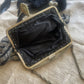 1920s Art Deco Beaded Evening Purse – Cut Steel Fan Design