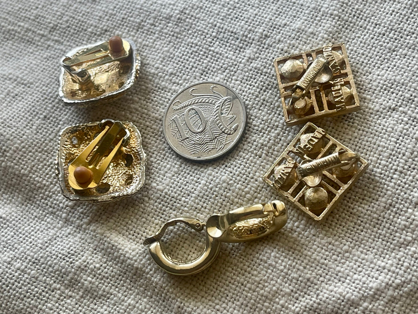 Vintage Clip-On Earring Set – Sarah Coventry & Gold Tone Styles (3 Pairs)