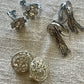 Vintage Rhinestone Clip-On Earrings – Set of 3 (Silver Tone Mix)