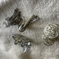 Vintage Rhinestone Clip-On Earrings – Set of 3 (Silver Tone Mix)