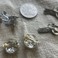 Vintage Rhinestone Clip-On Earrings – Set of 3 (Silver Tone Mix)
