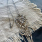 Vintage Silver-Tone Statement Pendant Necklace with Fringe Drop (53cm Chain)