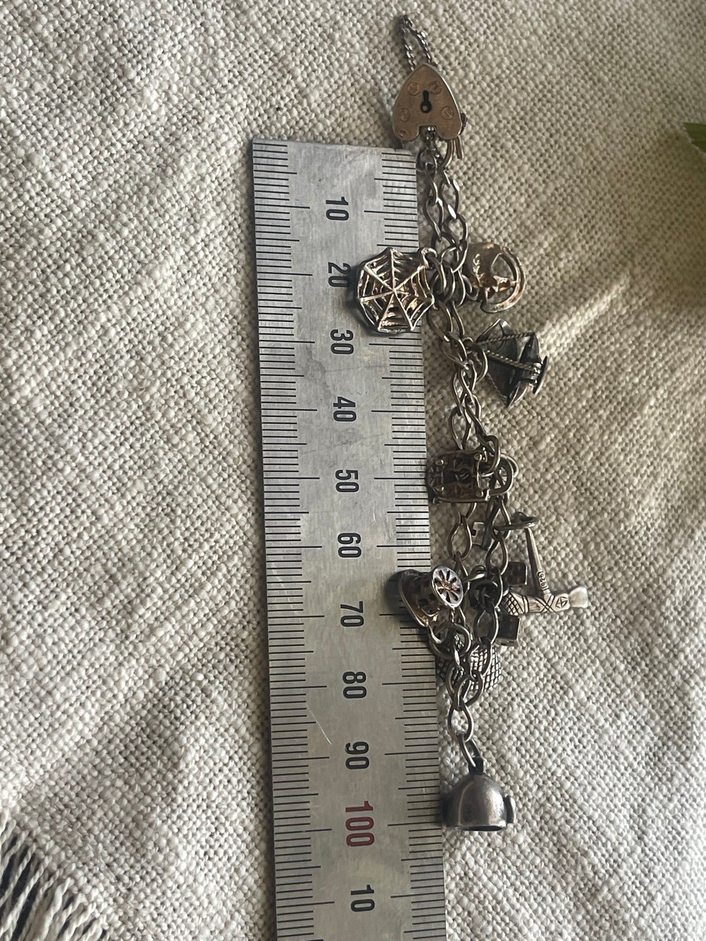 Vintage Sterling Silver Charm Bracelet – Multi Charm Story Bracelet