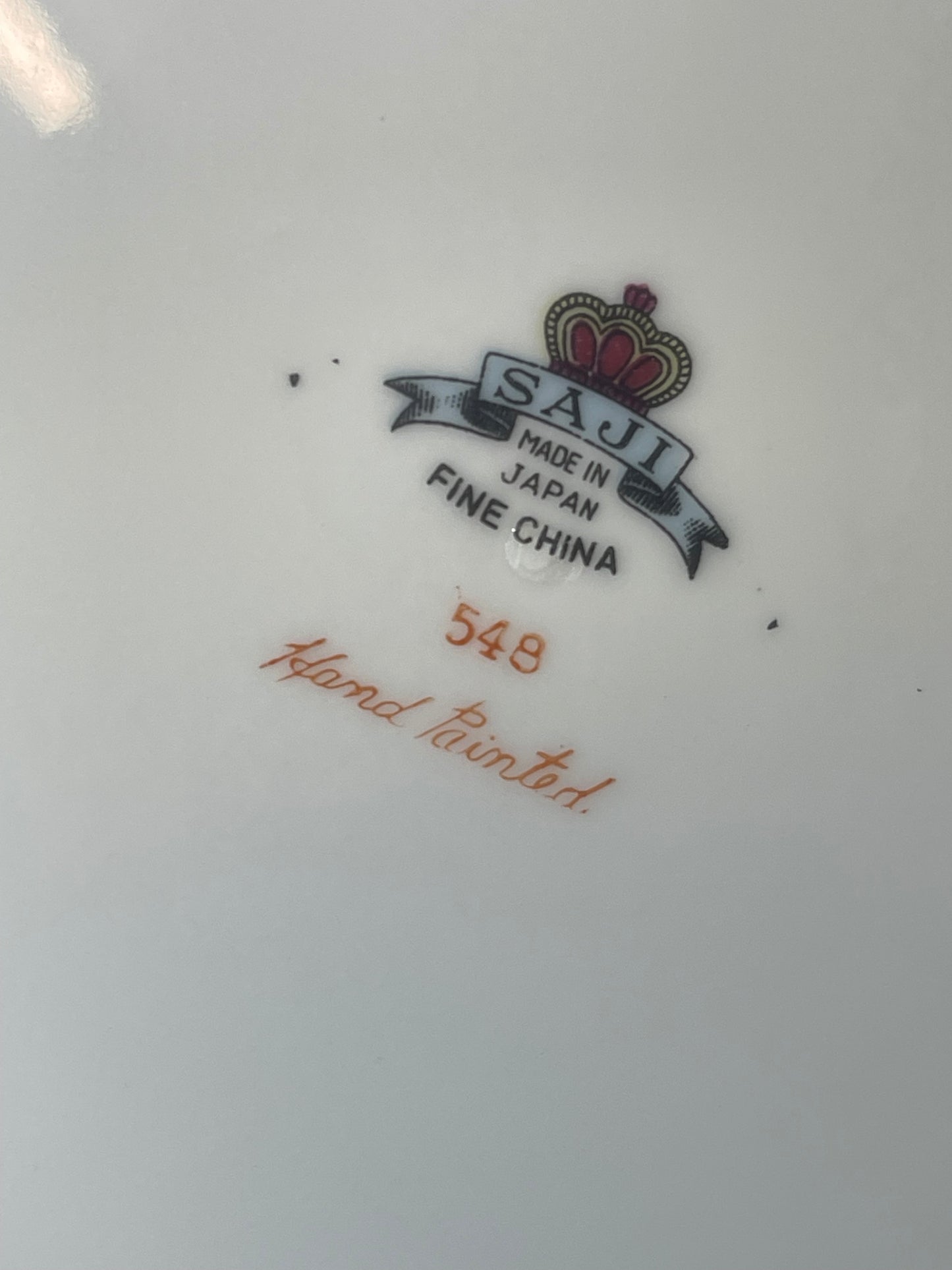 Vintage Saji Fine China Hand-Painted Plate – Stag Head, Japan c.1950s