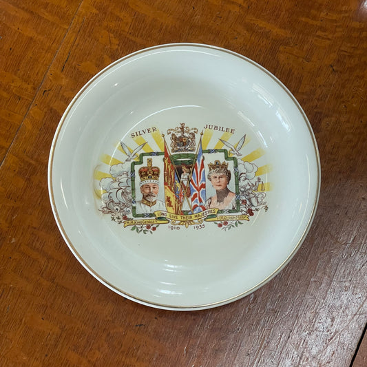 1930s English Bowl -HM King George V HM Queen Mary | Silver Jubilee 1910 - 1935 bowl (Copy)