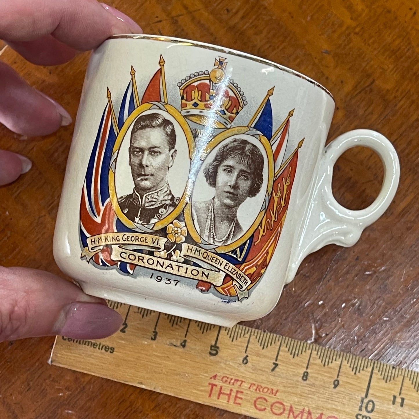 1930s English 1937 English King George VI Queen Elizabeth Coronation Souvenir Mug Cup