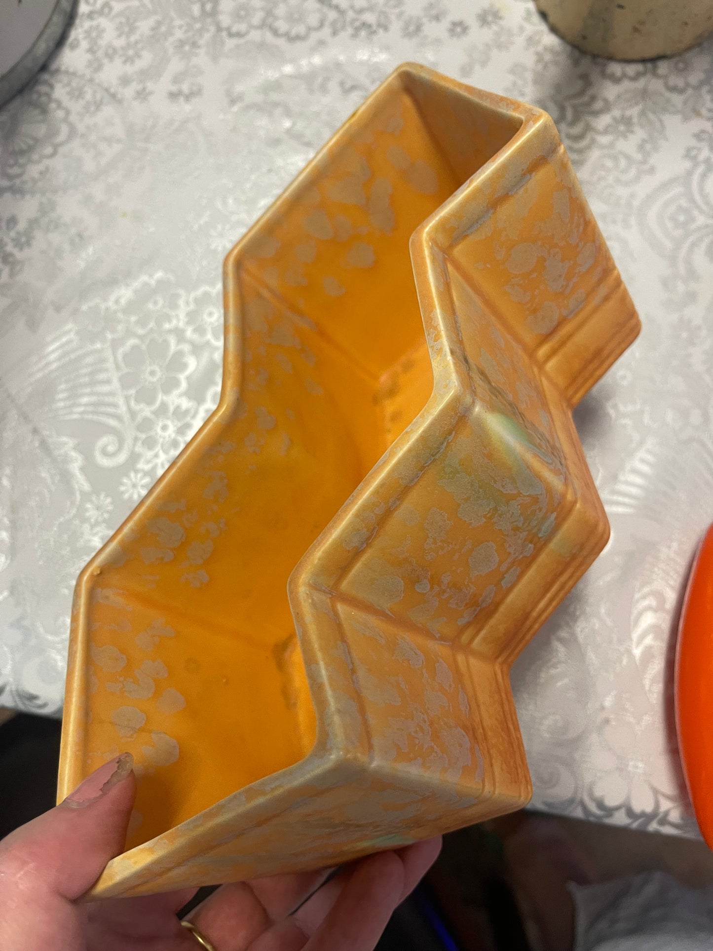 Beswick England Zig-Zag Art Deco Vase — Shape 746 (1930s–40s)