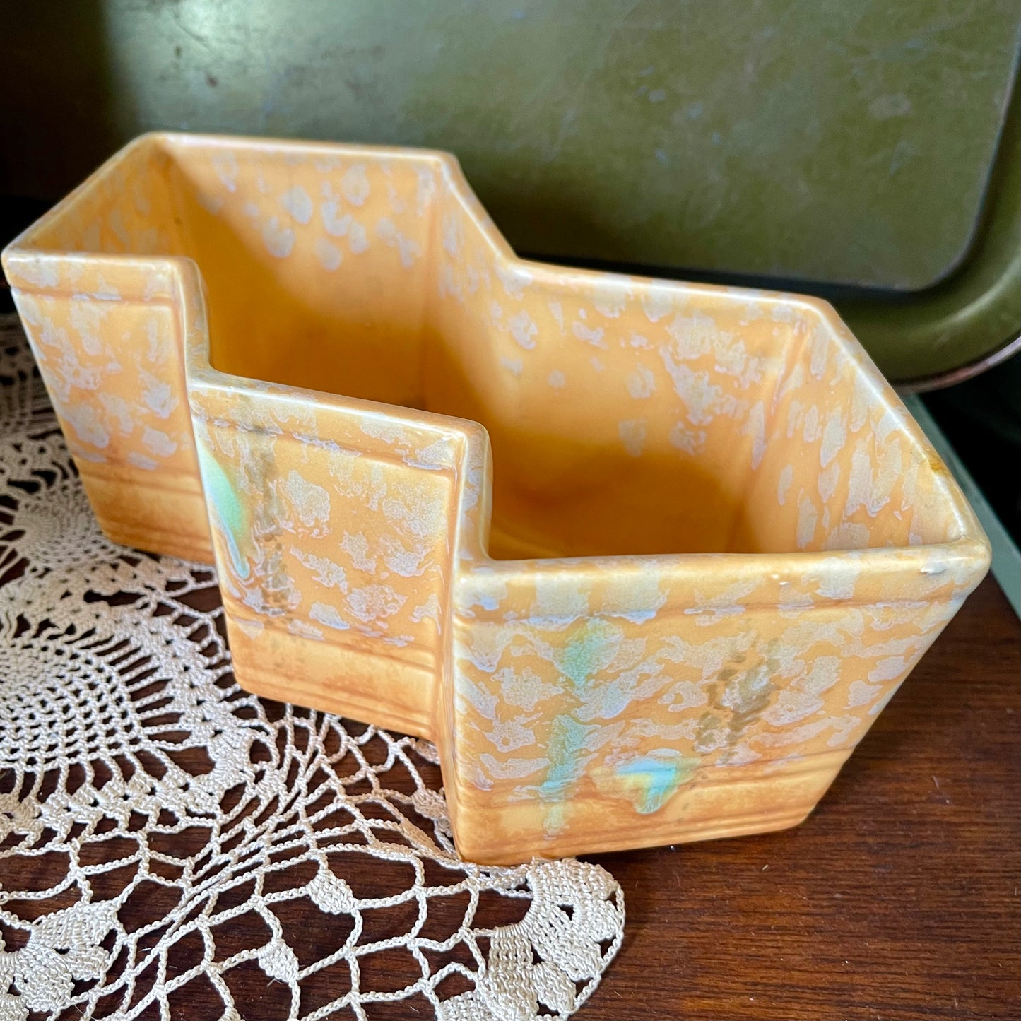 Beswick England Zig-Zag Art Deco Vase — Shape 746 (1930s–40s)