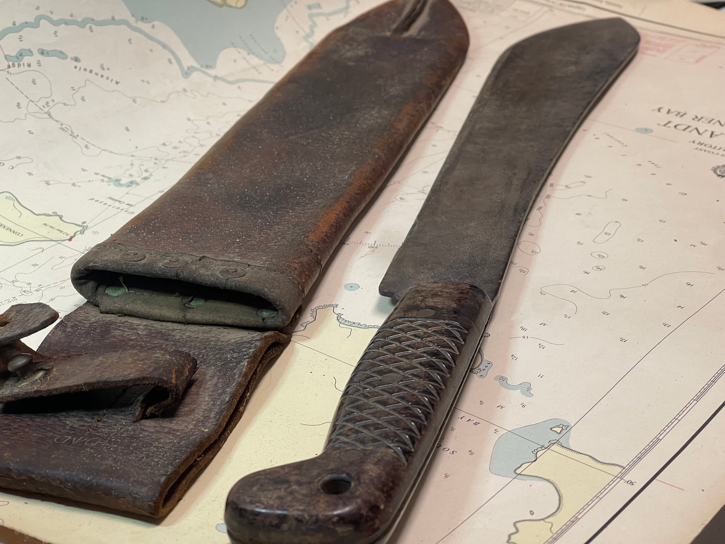 Australian Military Jungle Machete – Broad Arrow Mark, Bakelite Handle (c. 1940s–50s)