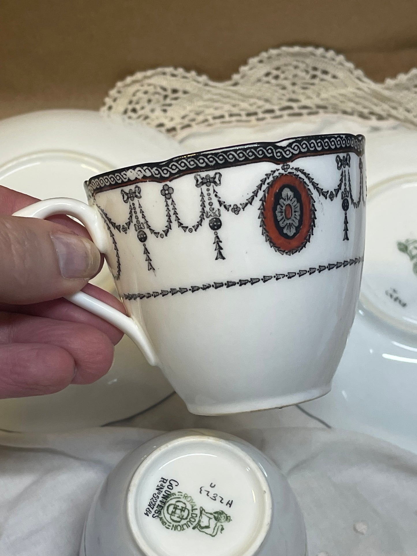 Royal Doulton “Countess” Cup & Saucer Pair (c.1908)