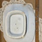 Antique Footed Serving Dish – Green & Floral (c.1920s–30s)
