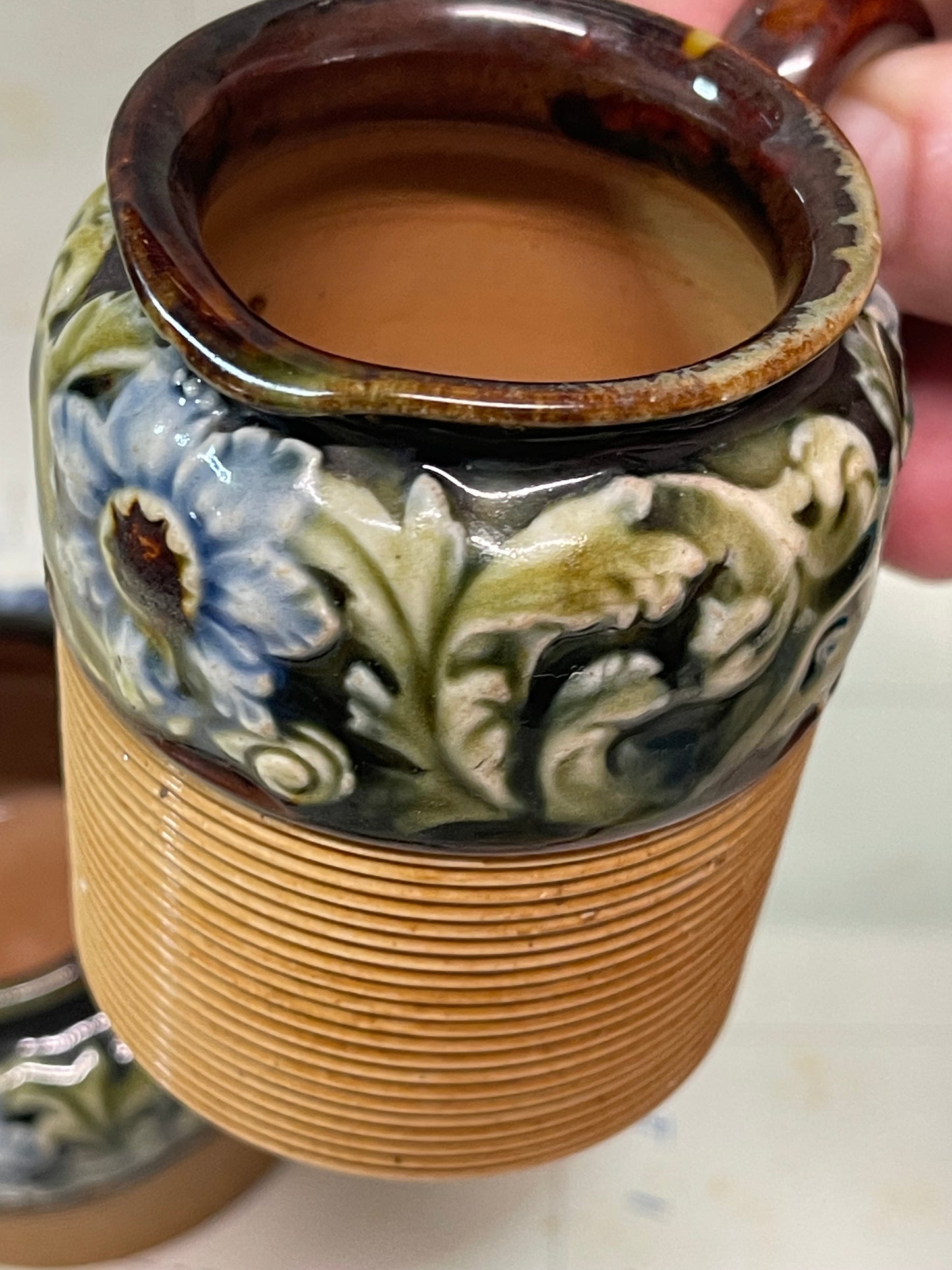Doulton Lambeth Stoneware Jug & Sugar Bowl C.1900