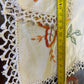 Vintage Hand-Embroidered Linen Doily Pair – Autumn Leaf Design