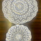 Hand-Crocheted White Cotton Vintage Doilies – Set of 2