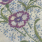 Vintage Hand-Embroidered Linen Doily – Purple & Blue Florals with Lace Edge