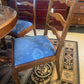 Vintage Round Rosewood Veneer Dining Table with Glass Top & Six Chairs
