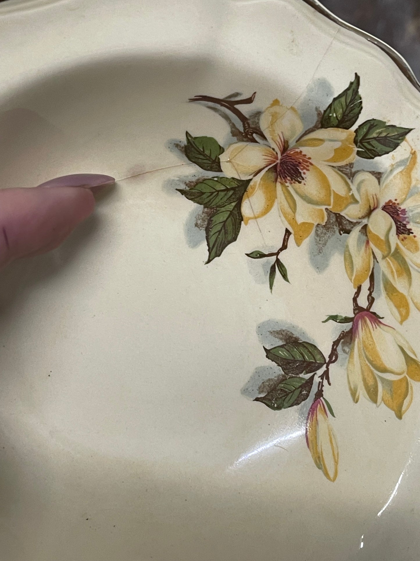 J&G Meakin “Sunshine” Yellow Magnolia Bowls – Set of 6