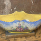 Vintage Modern Crescent England Hand-Painted Bowl – Lady & Garden Scene