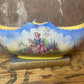 Vintage Modern Crescent England Hand-Painted Bowl – Lady & Garden Scene