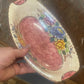 Vintage Maling Ware “Peony Rose” Oval Bowl – Hand-Painted Floral Design