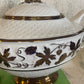 Vintage Wade Cream Teapot with hand painted gold leaves