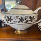 Vintage Wade Cream Teapot with hand painted gold leaves