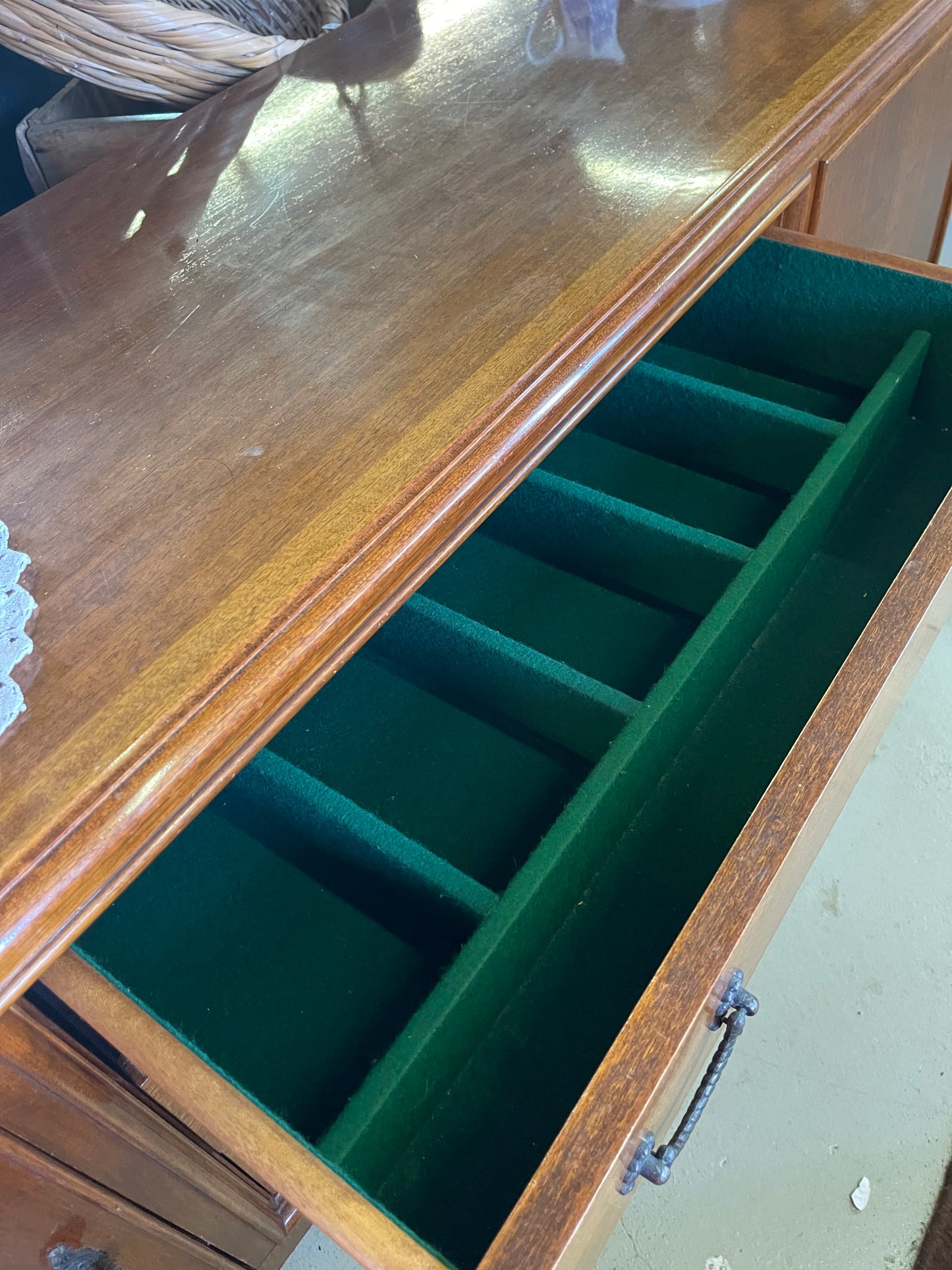 Vintage Rosewood Sideboard with Cabriole Legs
