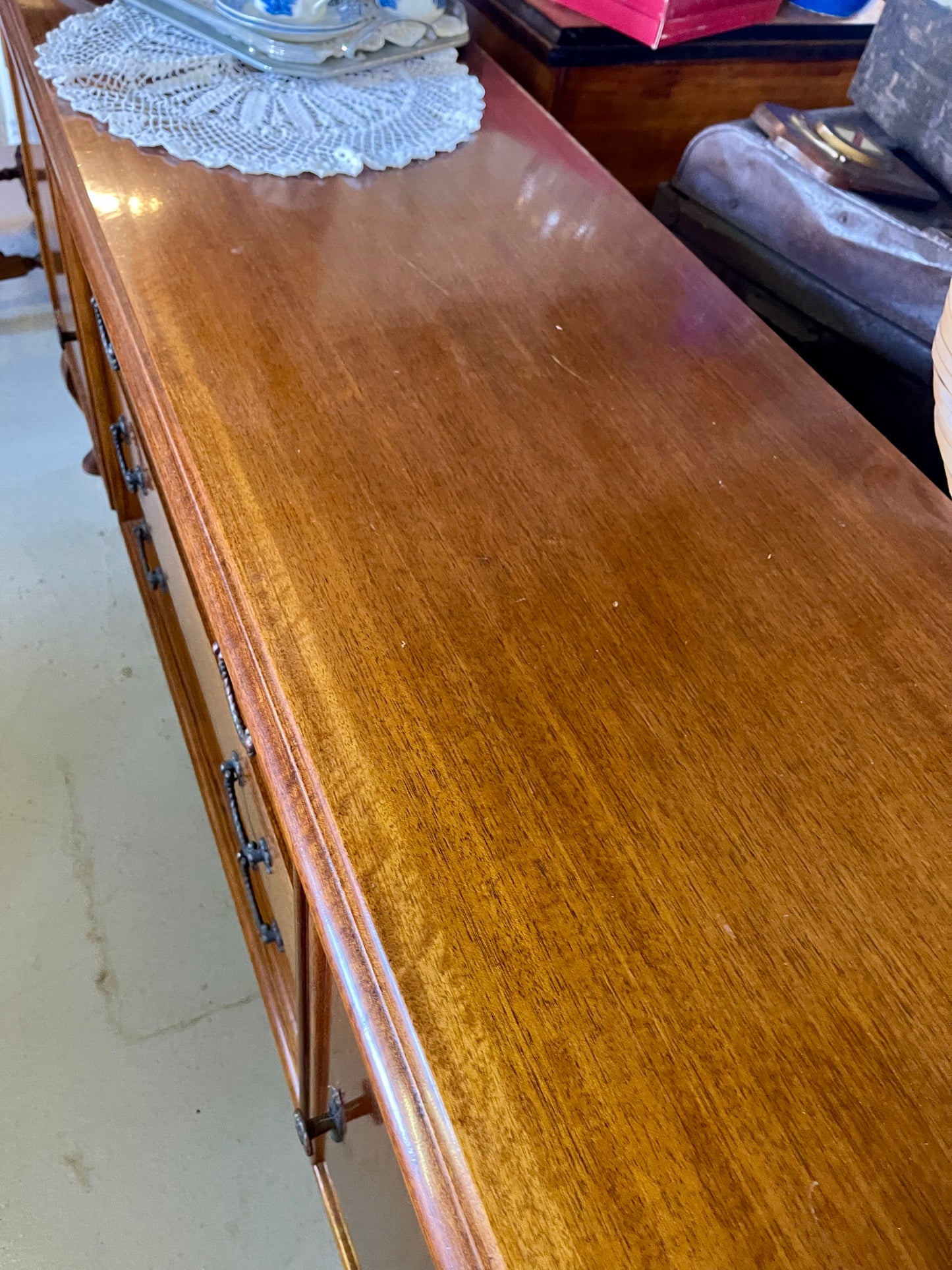 Vintage Rosewood Sideboard with Cabriole Legs