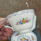 Shelley Fine Bone China Trio – “Rochester” Pattern, Floral Spray with Grey Scrollwork