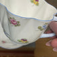Shelley Fine Bone China Trio – “Dainty” Shape, Floral Sprays with Blue Trim