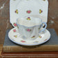 Shelley Fine Bone China Trio – “Dainty” Shape, Floral Sprays with Blue Trim