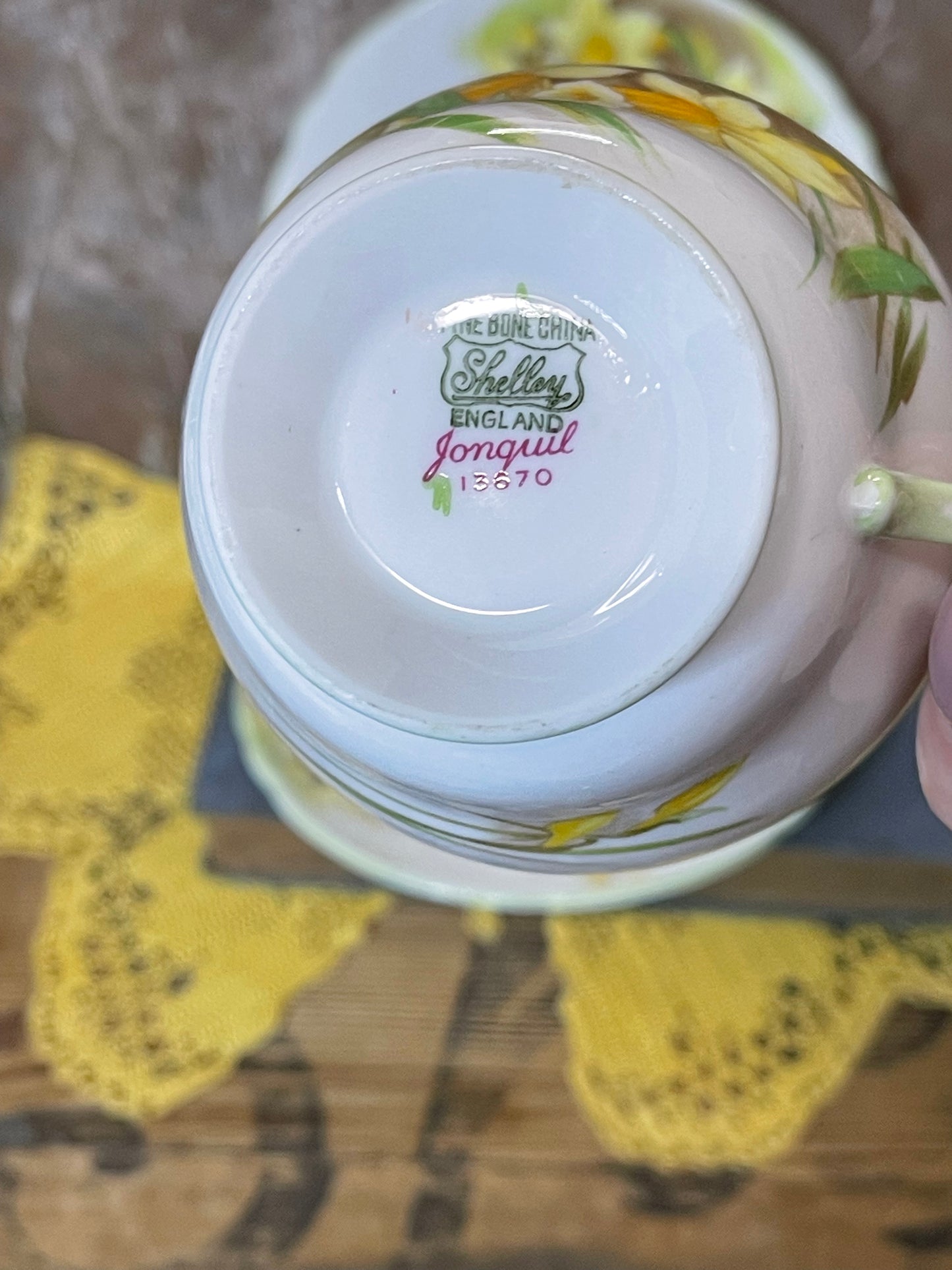 Shelley Fine Bone China Trio – “Jonquil” Pattern