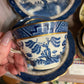 Vintage Burleigh Ware “Willow” Tea Set – Service for 6 (England, Blue & White with Gilt)