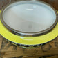 Art Deco Yellow Ceramic Bowl with Sterling Silver Rim – c.1930s