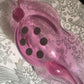 Mid-century Murano large art glass pink Lip bowl