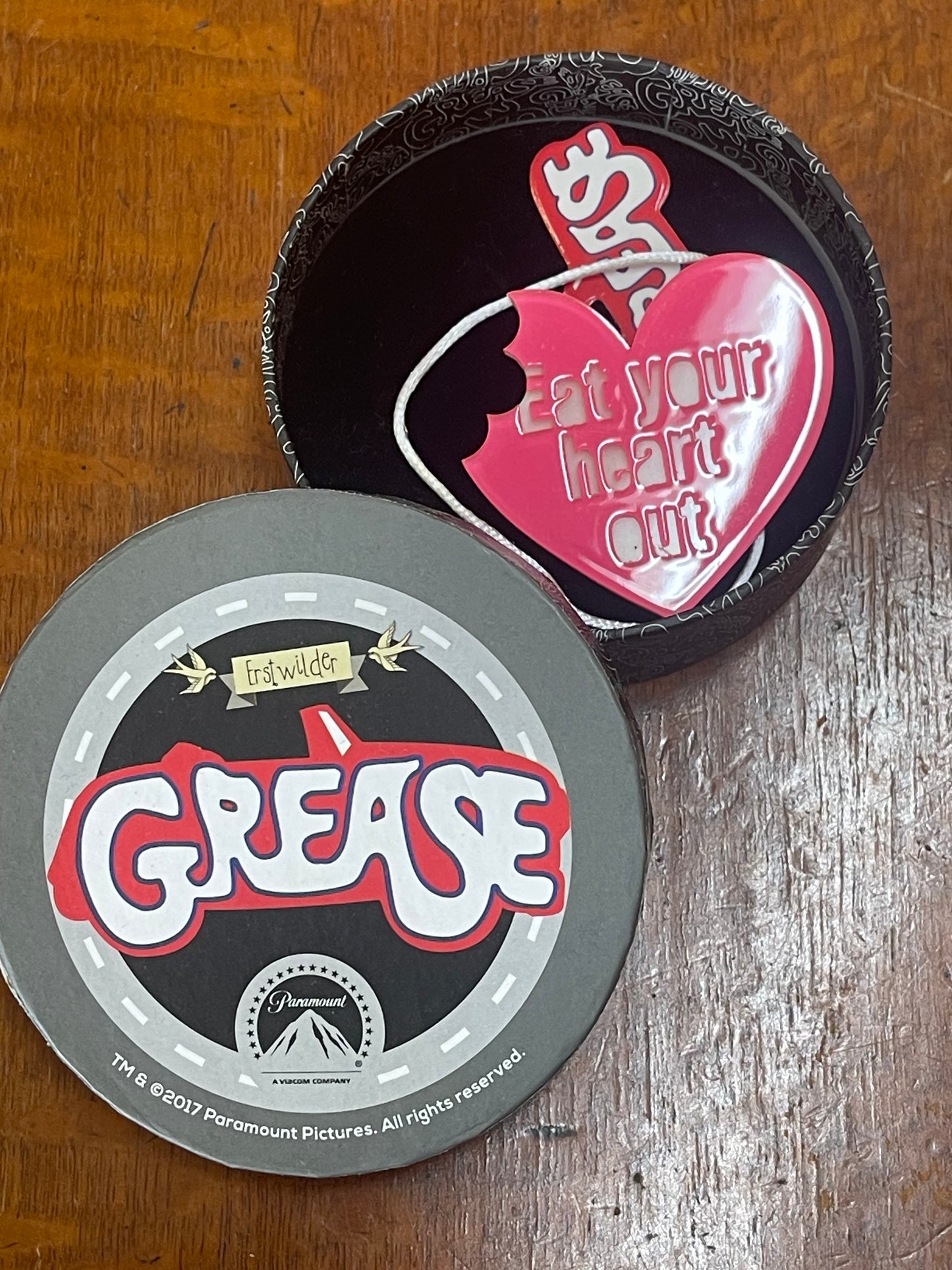 Eat Your Heart Out Grease Brooch by Erstwilder and Sally Land (2017)