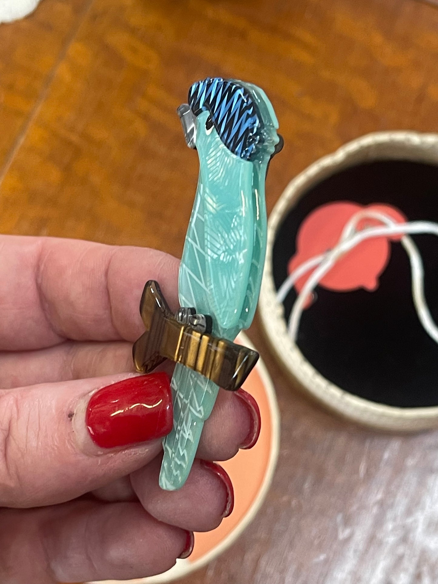 Old Tawny Frogmouth Brooch by Erstwilder and Louisa Camille (2019)
