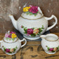 Royal Albert “Old Country Roses” Tea Set – Teapot, Sugar & Creamer (3 Piece Set)