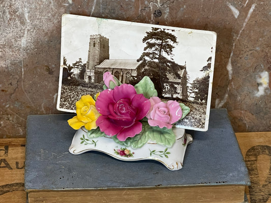 Royal Albert Old Country Roses Flower Holder – Postcard/Letter Rack