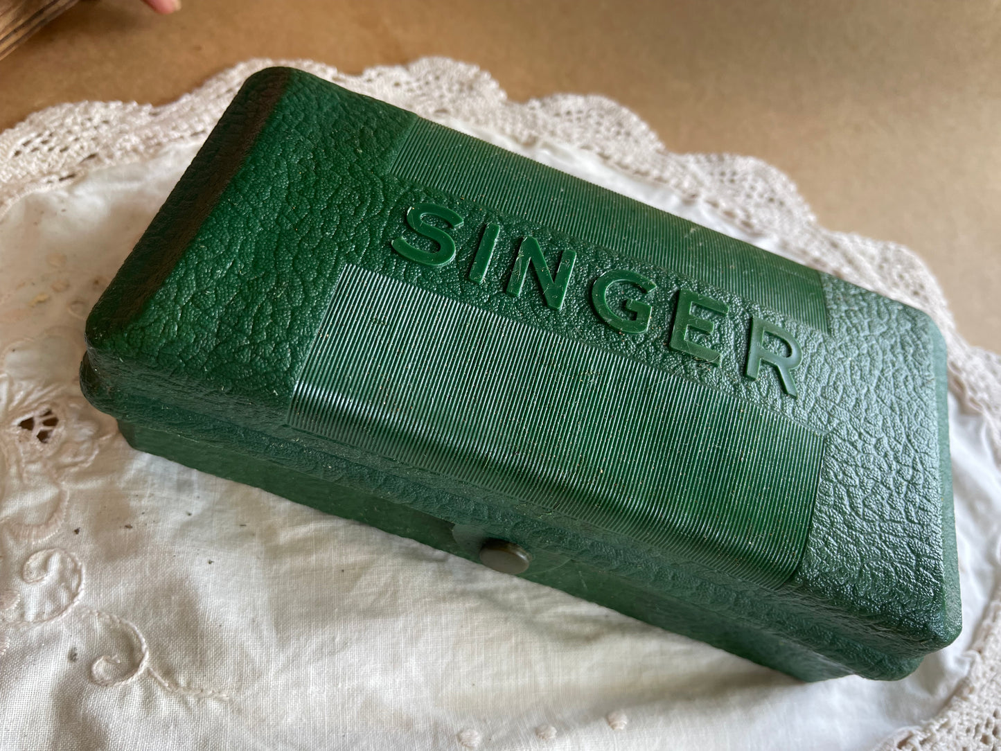 Vintage Singer Buttonholer Attachment in Original Case