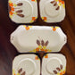 Empire Ware “Cambridge” Handcraft Sandwich Set – 1930s Serving Plate & Side Plates, Floral & Leaf Design