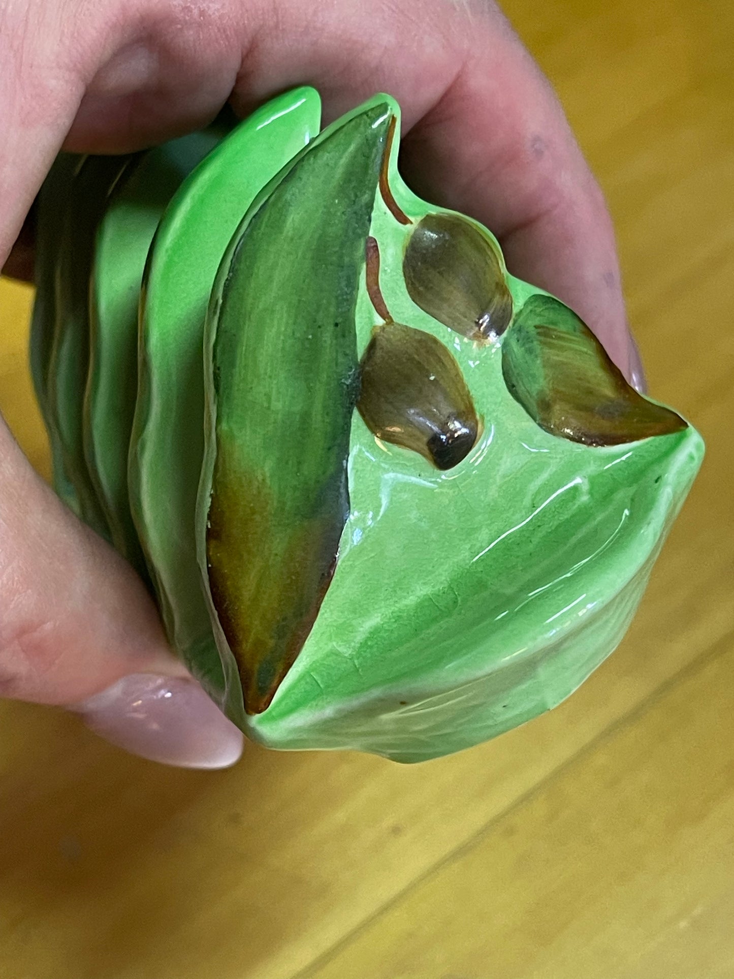 Carlton Ware Australian Design Green Leaf Toast Rack with Gum Nuts