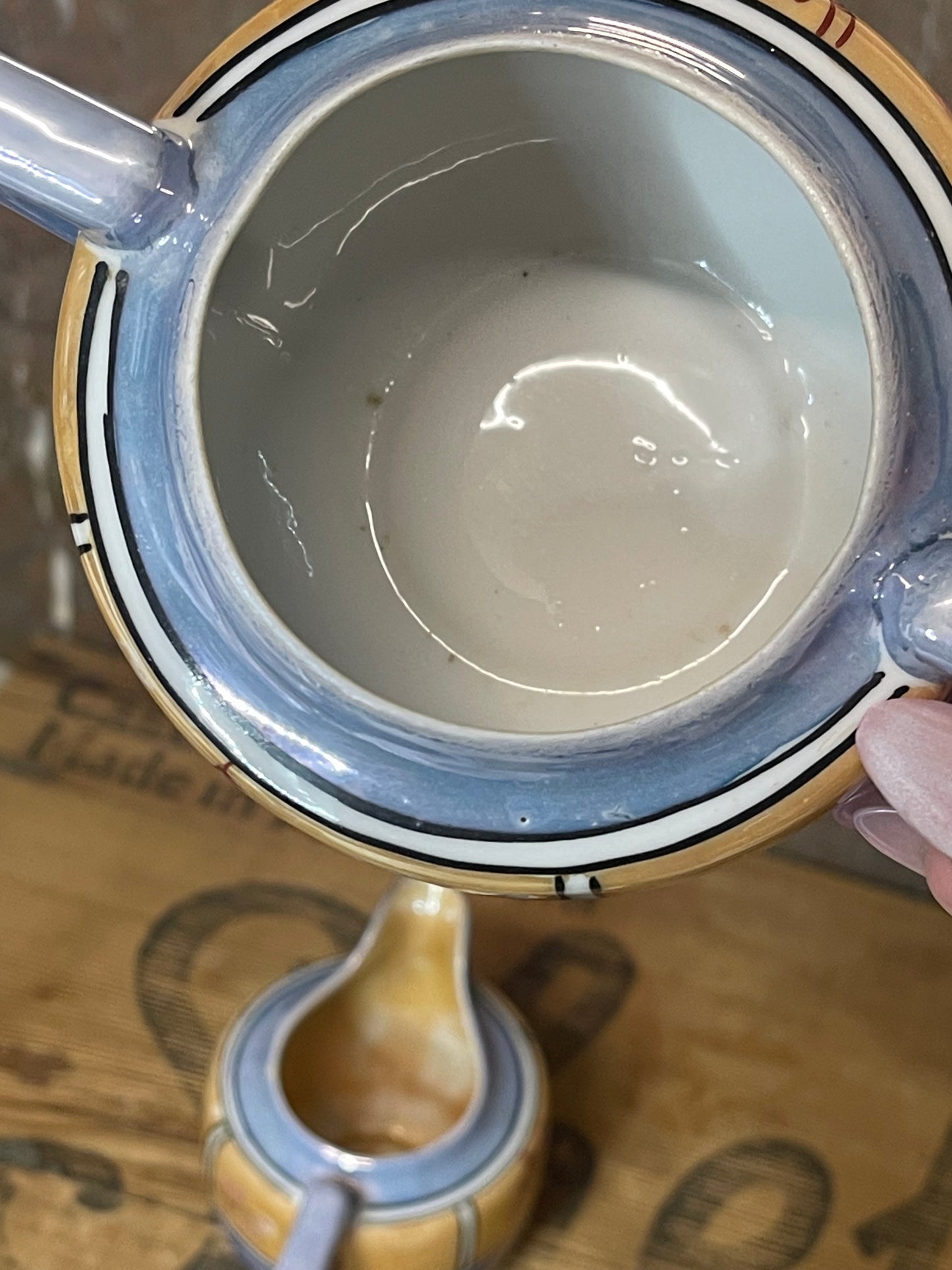 Japanese Lusterware Cream & Sugar Set – Hand-Painted with Cherry Blossoms