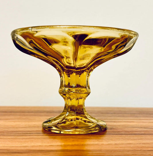 Vintage Anchor Hocking Amber Compote Dish