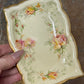 Royal Staffordshire Pottery (A.J. Wilkinson Ltd) “Honeyglaze” Floral Dish – Hand-Painted with Gilded Edge